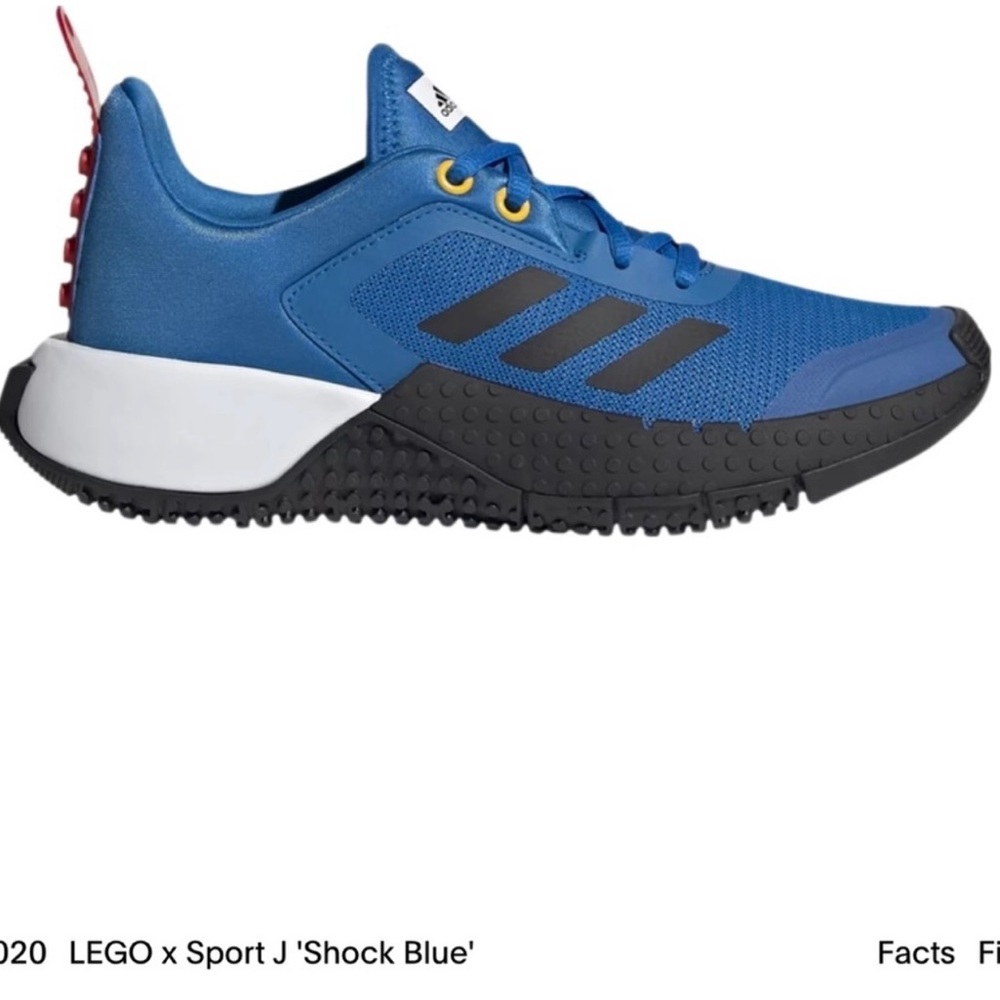 Lego Sport Boys Adidas Blue Running Shoes      Size 3.5